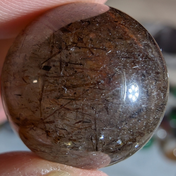 Golden Rutilated Quartz Mini Sphere - Picture 7 of 8
